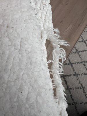 Pillow sham... destroyed.