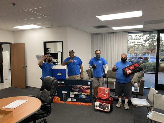 Employee Incentive Day! The guys get rewarded for excellence in keeping the equipment up and customer service.