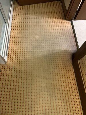 Threadbare carpet in Hotel that was NOT 4-5 stars!