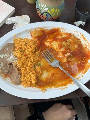 Huevos Ranchero (half eaten)