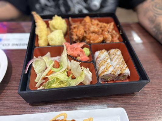 Orange chicken bento box