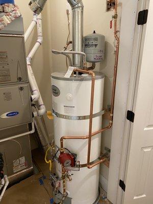 50 gallon water heater with recirculating pump