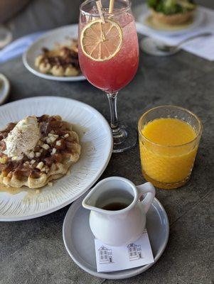 Waffles and mocktails