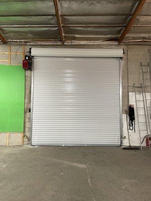 Commercial rolling door with lift master side mount motor installation - Sun valley , CA