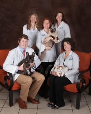 Dr. Carla Case McCorvey, Dr. Erin Allgood, Dr. Geoff Hall, Dr. Marnie Dasher, Dr. Betsy von Trapp (plus Arnie, Lenny & Coffee)