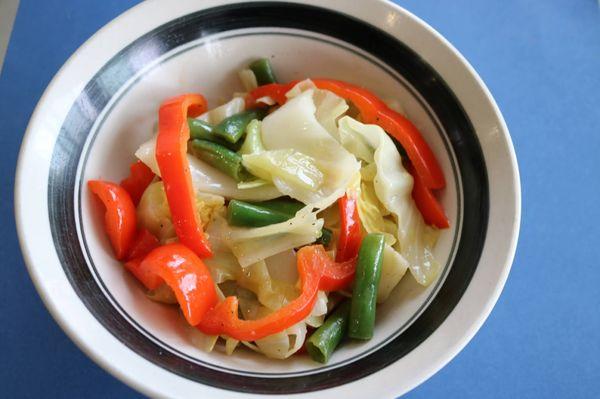 Steamed Vegetables.