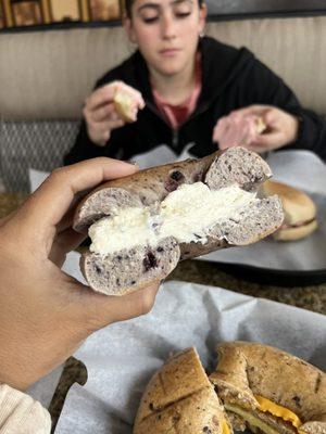 Blueberry Bagel with Cream Cheese