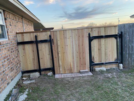 Welding and wood fence