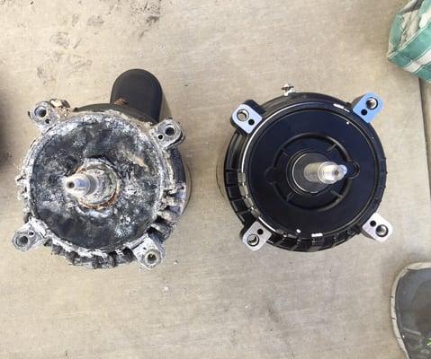 Old Pump motor vs a new pump motor