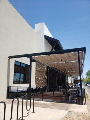 Bike parking by patio back side.