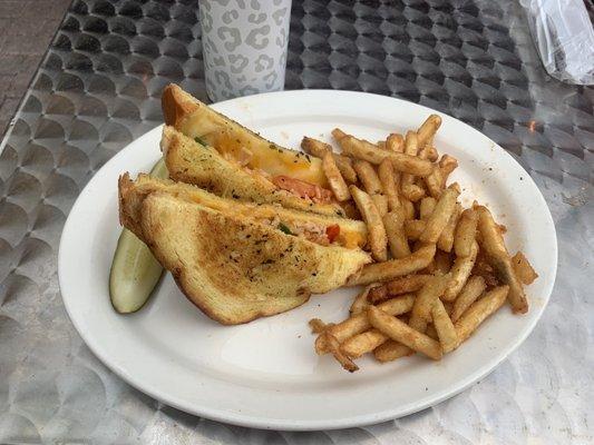 Shrimp and lobster grilled cheese