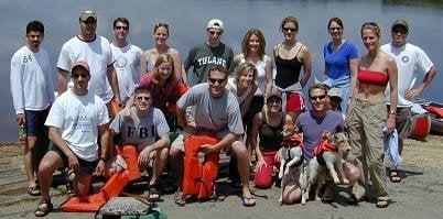 One of our many large groups getting ready to hit the water.