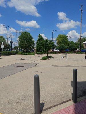 reflects the changing of the area. why bother throwing out your garbage just leave it on the ground with the cart in the middle