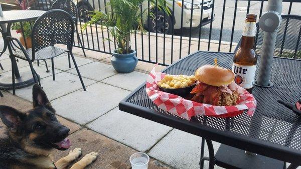 Dog Friendly Patio, great food, cold beer, what more could you ask for?