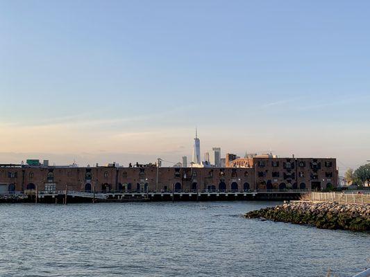 Waterfront views of the Freedom Tower