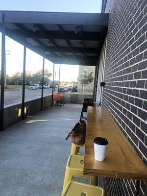 Culture Coffee:  Pumpkin Spice Latté on patio out front (2 Nov 2020)