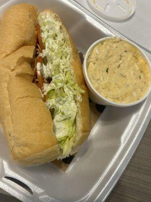 Turkey sandwich special + potato salad