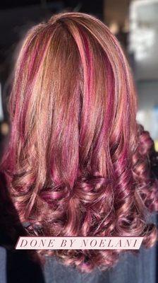 Peanut butter  and jelly  hair color