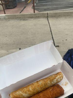 Steak & Cheese Taquito and Buffalo Chicken Roller