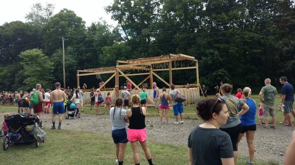 Obstacle fun near the finish line