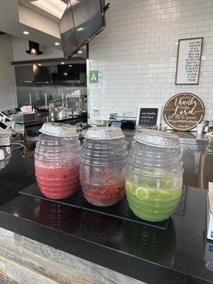 Aguas Frescas - Strawberry-Blueberry, Strawberry Lemonade & Agua De Pepino