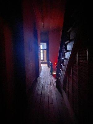 Blue hue second floor during the tour of the washoe club Saturday January 15.