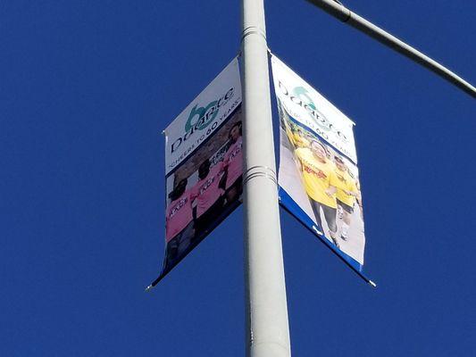 Custom street banners for the city