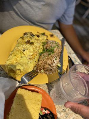 Kalua Pork Luau Omelette