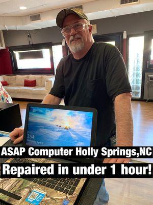 Mr. Randy was happy we were able to repair his laptop in less than 1 hour. Thank you for your business!