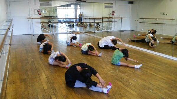 Dance class! Stretch!!!