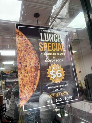 Cheese Pizza Lunch Special