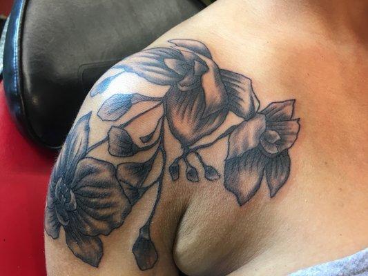 Flowers on my Shoulder by Billy spACEy Lyons