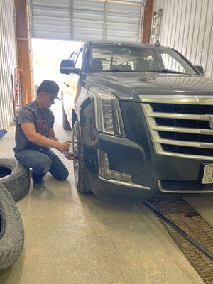 New shoes on this sweet caddy