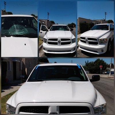 2018 Dodge ram customer got vandalized got a brick thrown in she was super happy and satisfied when I was done with the job