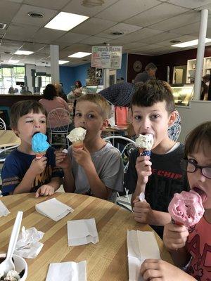 Kids love it. Sweet Things sponsored the summer reading program through the library. Every kid who read for 30 days got a free cone.