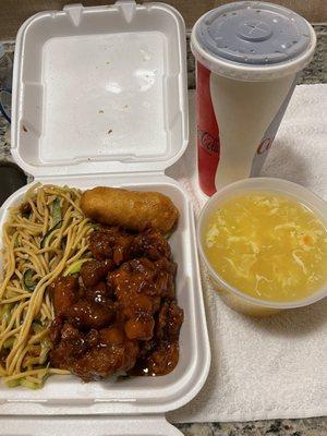 #4 orange chicken combo