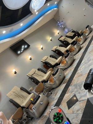 One side of their massage chair display