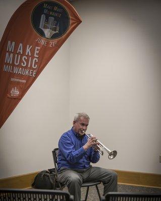 John Rose playing at Make Music Milwaukee