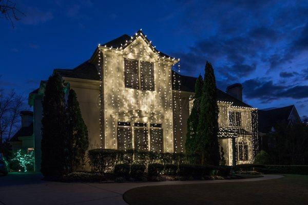 A light curtain covers this home for another wedding.