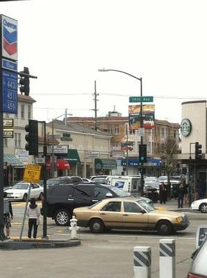 Huge Starbucks across the street