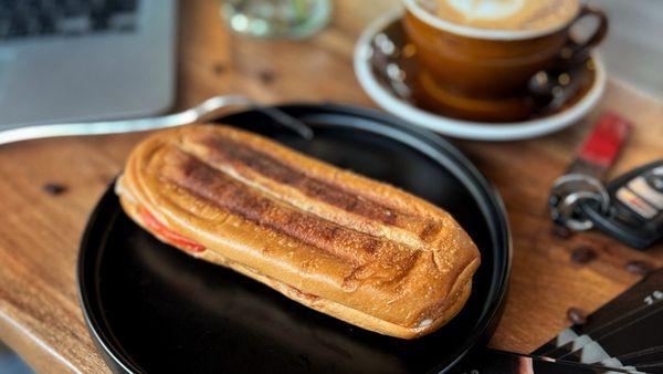 Turkish Beef Soujouk, Tomato & Cheese Toast (Halal)