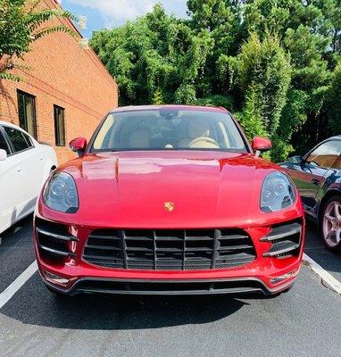 Very clean 2014 Porsche Macan Turbo with low miles came in for an oil change and an inspection.