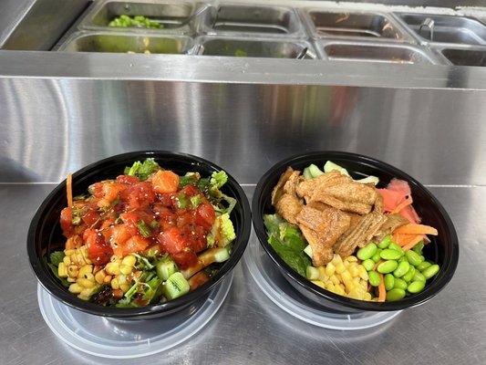 Tofu and Salmon Tuna Bowls...