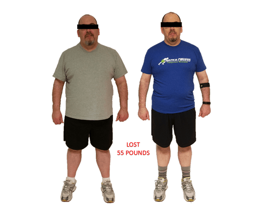 progress of our amazing client before and after photo. Crushed his goals! www.RepkeFitness.com