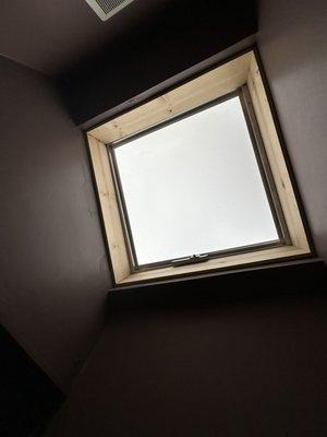 First skylight. Works , but what are those wood pieces for??