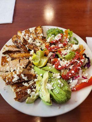 Salmon salad with avocado