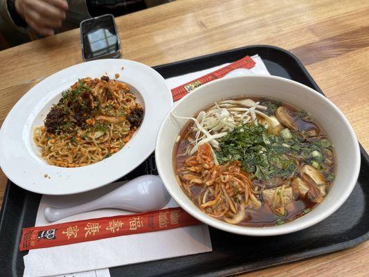 Veggie Ramen and Peanut Noodle Salad