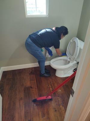 It's best to have a clean bathroom before holiday guests arrive.  And then again after they leave!