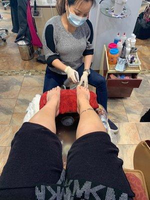 Best pedicure ever!  Thanks Hailey for always taking great care of my feet and hands.