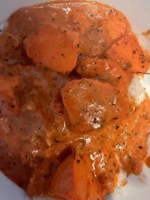 Chicken Tikka Masala- medium spice level is just right- a little kick but my eyes weren't tearing up and I can enjoy the flavor.